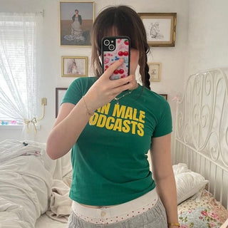 Ban Male Podcasts Green Baby Tee