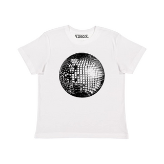 Disco Ball White Baby Tee