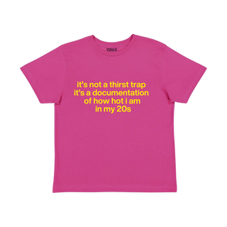 It's Not A Thirst Trap Pink/Yellow Baby Tee
