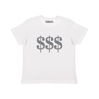 Chrome Dollar Signs Baby Tee