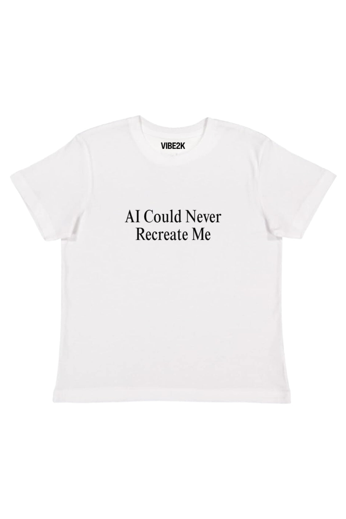 AI Could Never Recreate Me Baby Tee – VIBE2K
