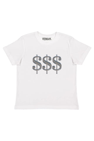 Chrome Dollar Signs Baby Tee