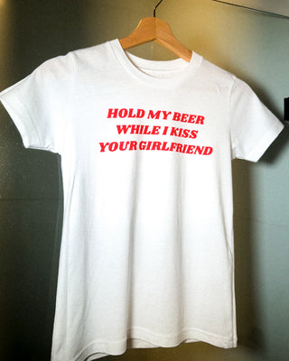 Hold My Beer While I Kiss Your Girlfriend Baby Tee