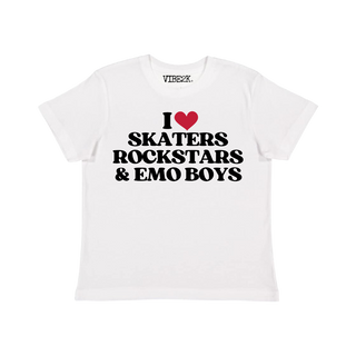 I Love Skaters Rockstars & Emo Boys Baby Tee