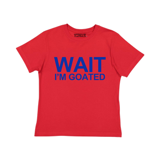 Wait I'm Goated Red/Blue Baby Tee