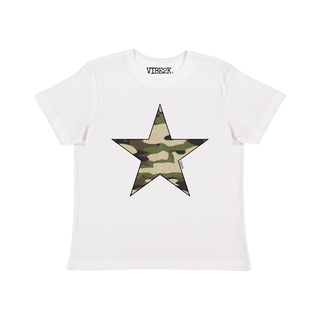 Camo Print Star Baby Tee