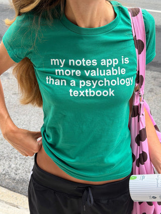 My Notes App Is More Valuable Than A Psychology Textbook Baby Tee