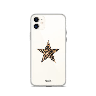 Leopard Print Star iPhone Case