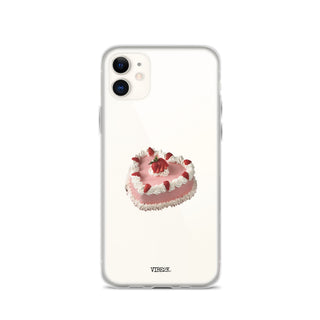 Heart Shaped Strawberry Cake iPhone Case