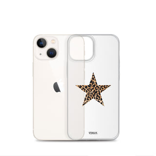 Leopard Print Star iPhone Case