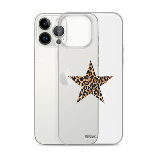 Leopard Print Star iPhone Case