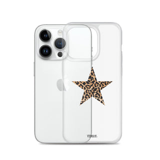 Leopard Print Star iPhone Case