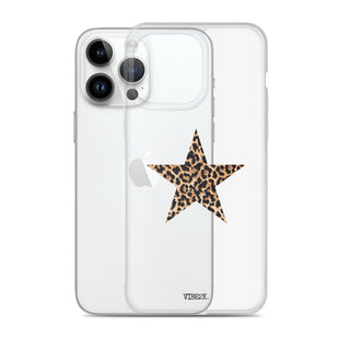 Leopard Print Star iPhone Case