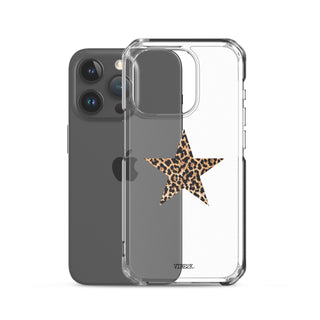 Leopard Print Star iPhone Case